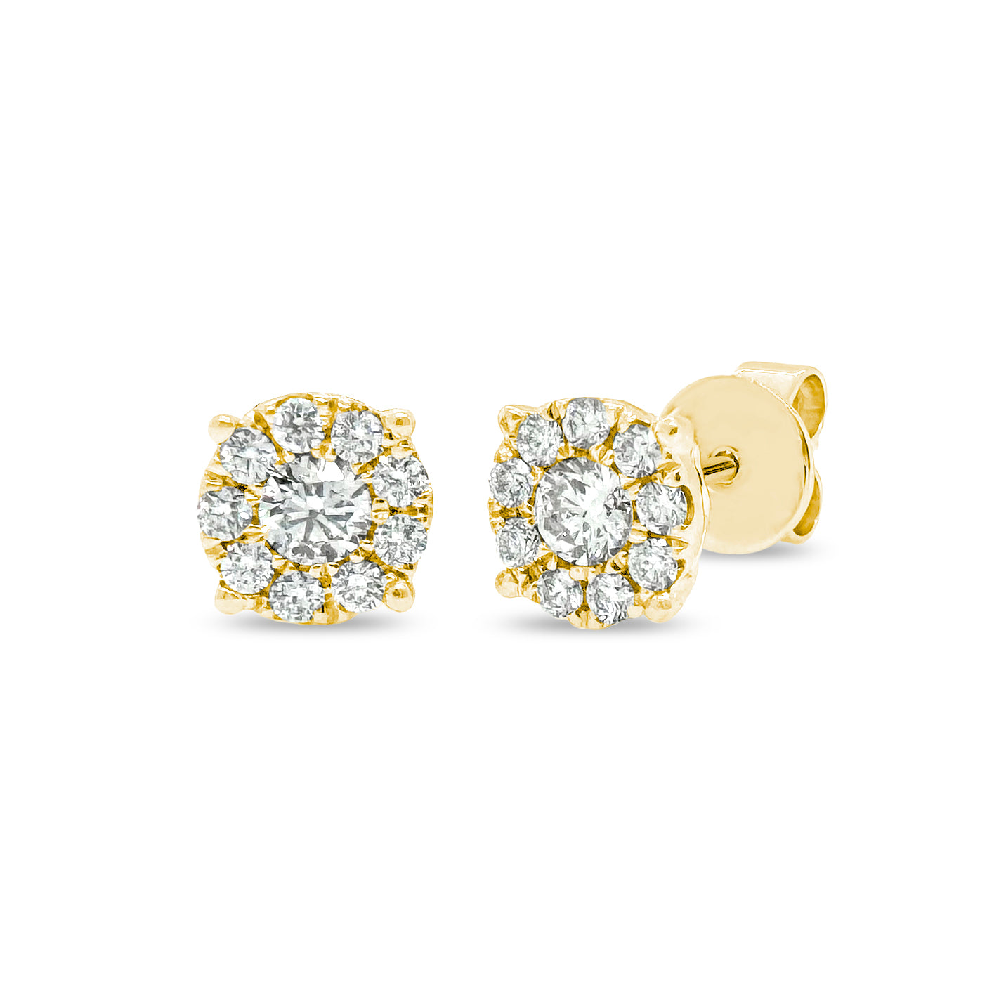 Round Brilliant Stud Earrings