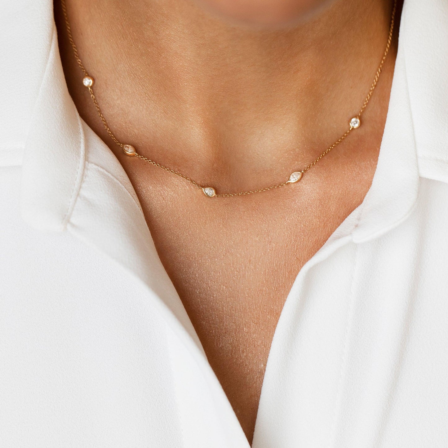 Multi Stone Diamond Necklace