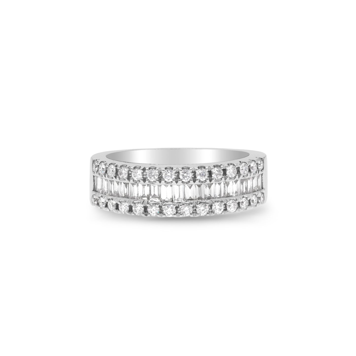 Round and Baguette Diamond Ring