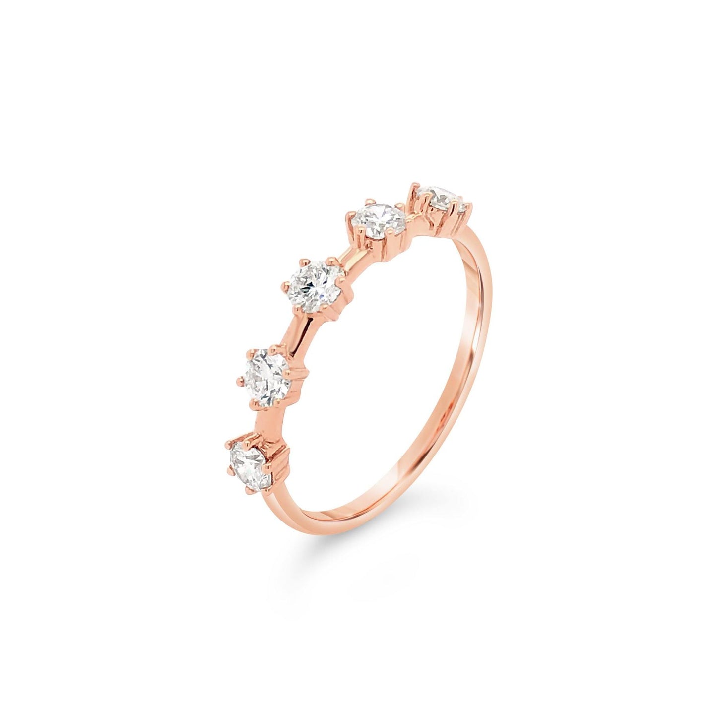 Five-Stone Spaced Diamond Ring - Large