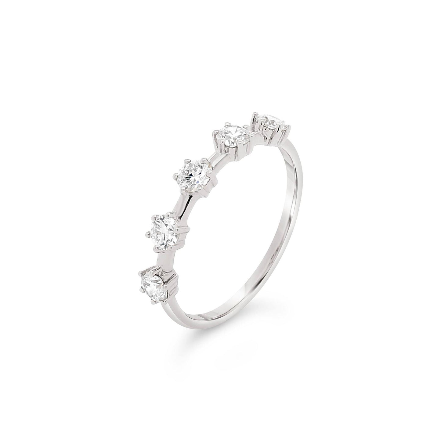 Five-Stone Spaced Diamond Ring - Large