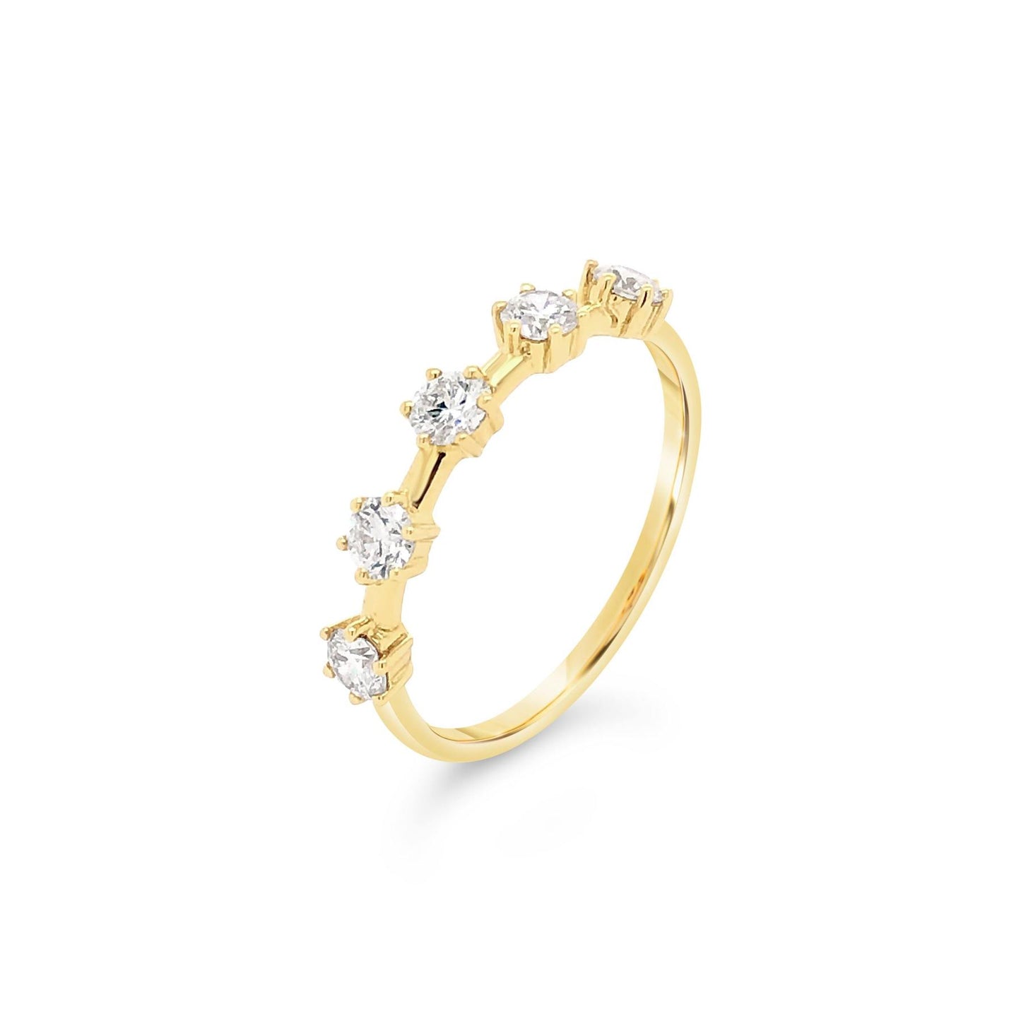 Five-Stone Spaced Diamond Ring - Large