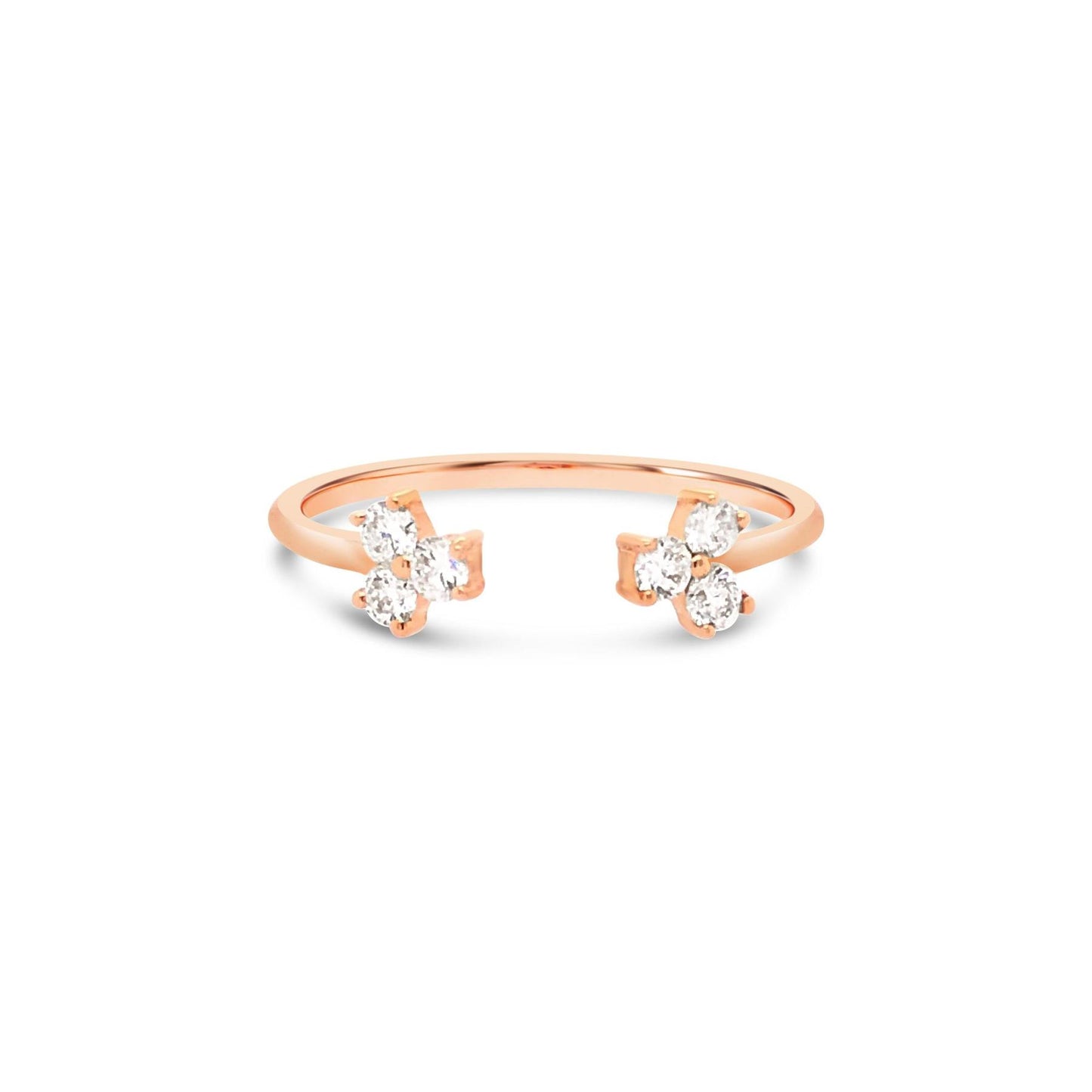 Open Cuff Trio Diamond Ring
