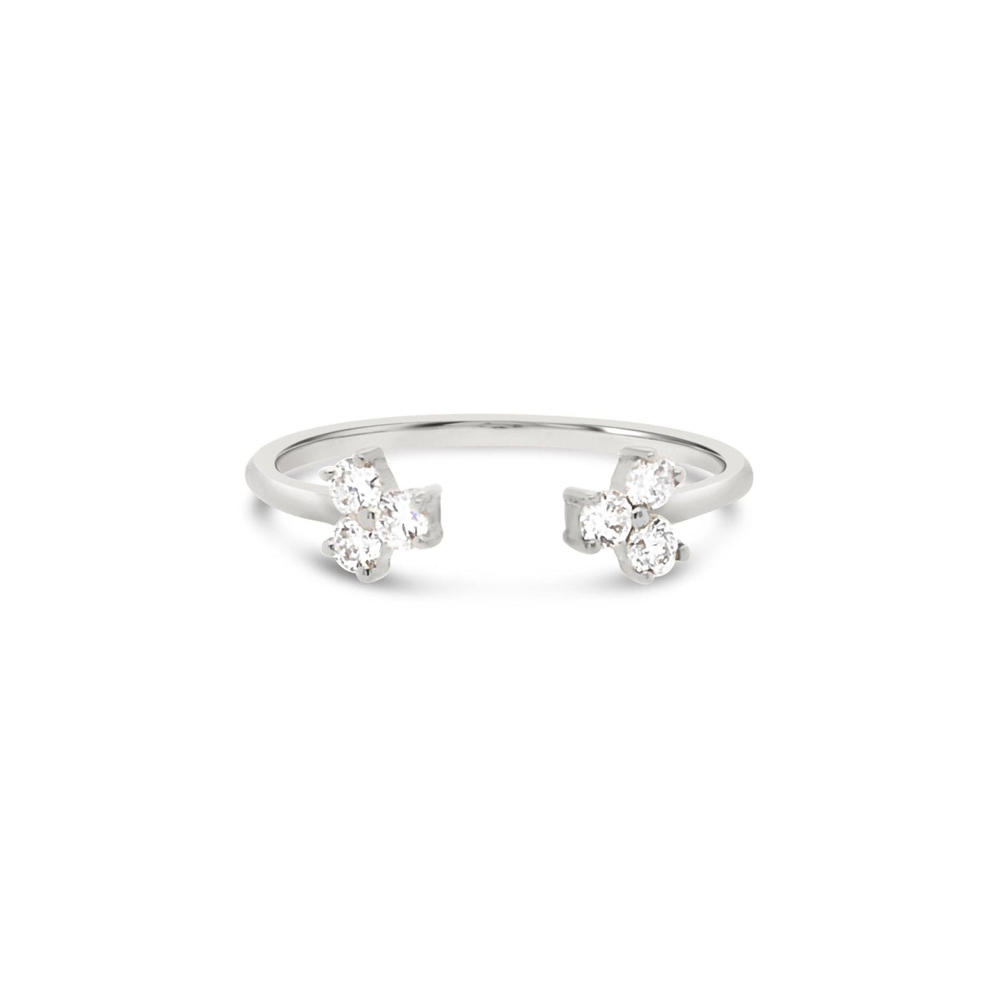 Open Cuff Trio Diamond Ring
