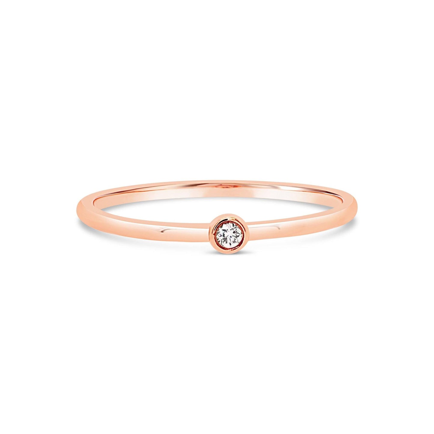 Tiny Diamond Bezel Ring