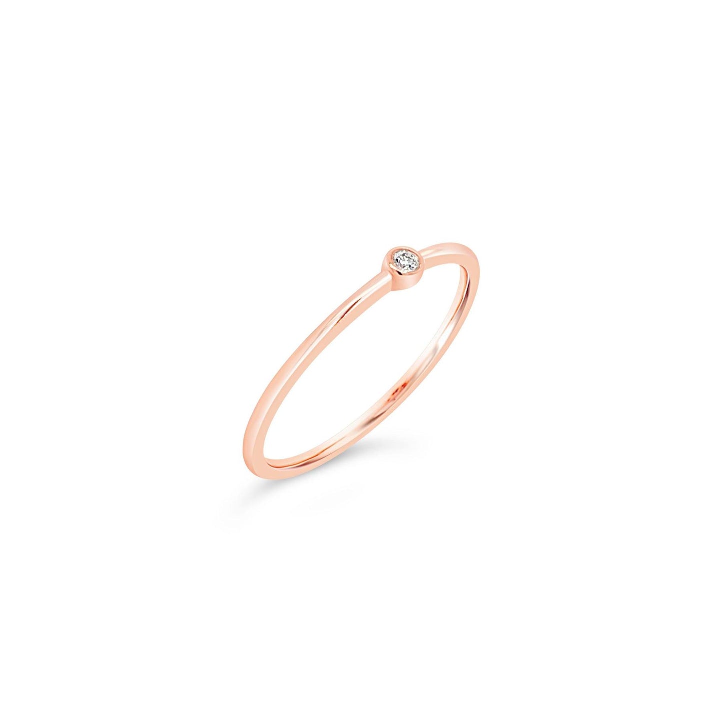 Tiny Diamond Bezel Ring