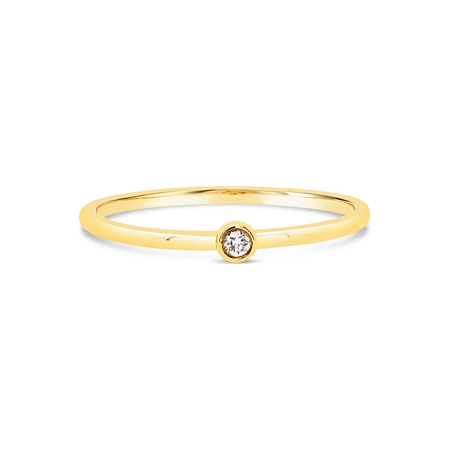 Tiny Diamond Bezel Ring