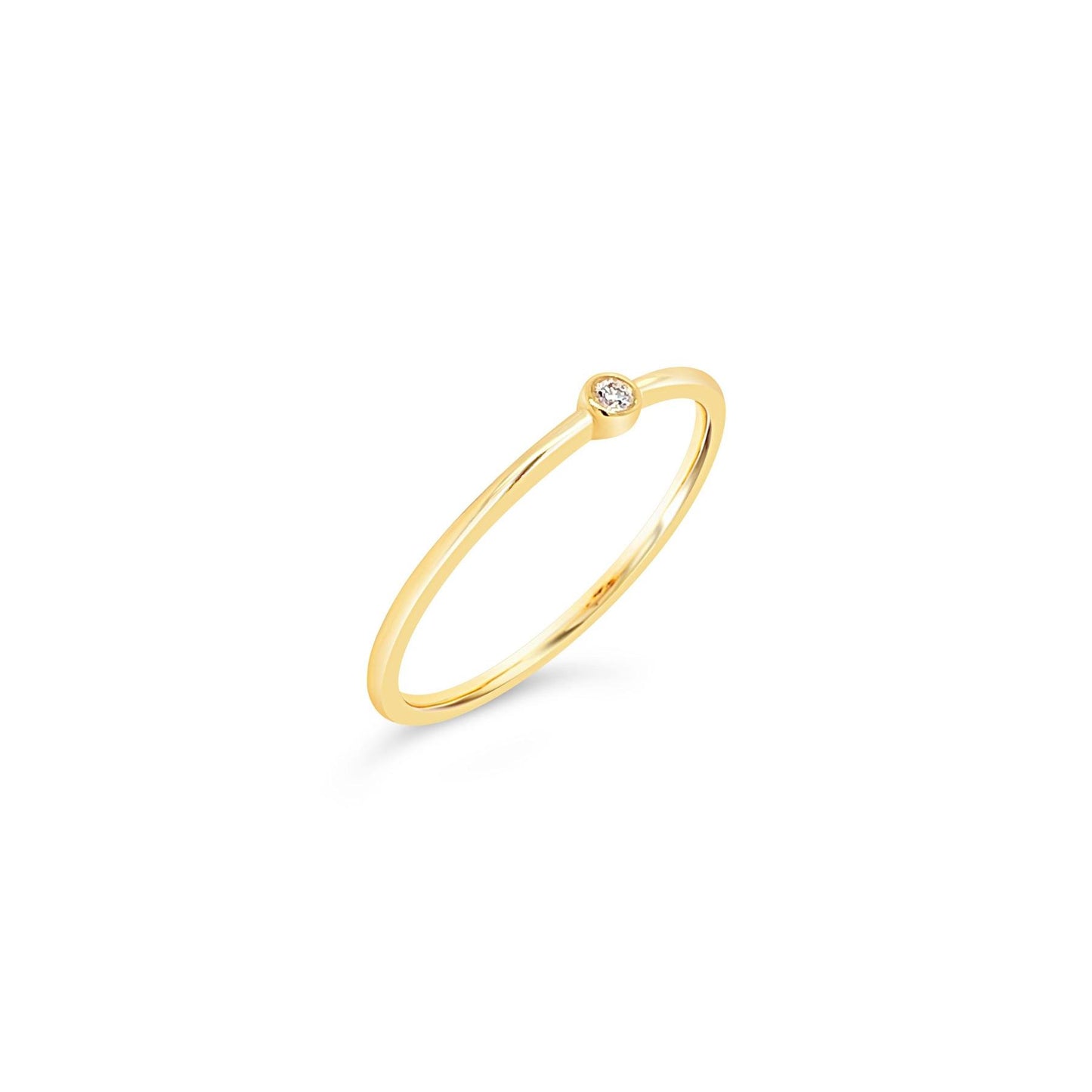 Tiny Diamond Bezel Ring