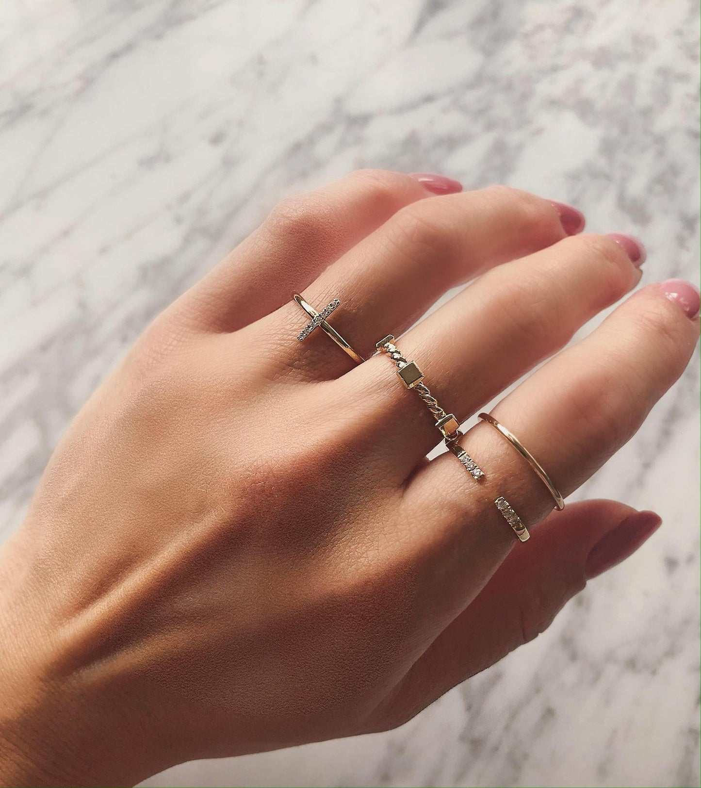 Open Cuff Diamond Ring