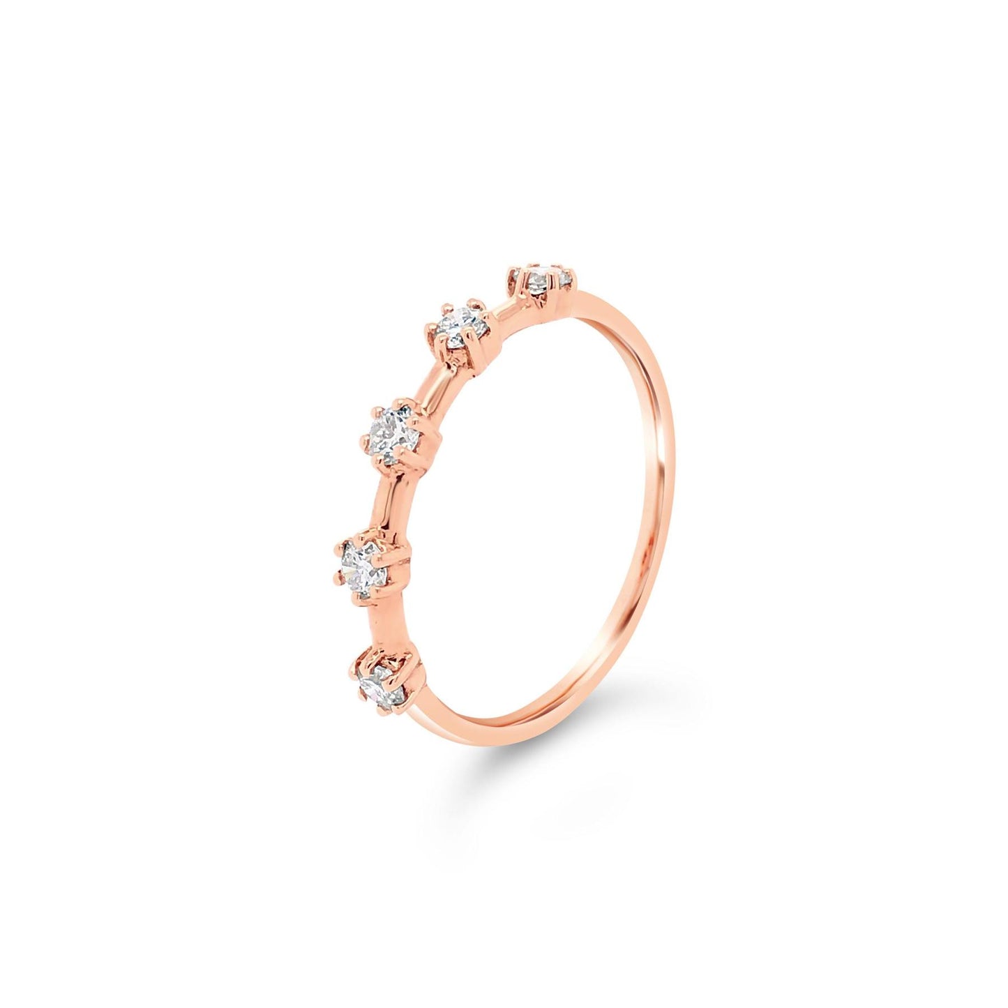 Five-Stone Spaced Diamond Ring
