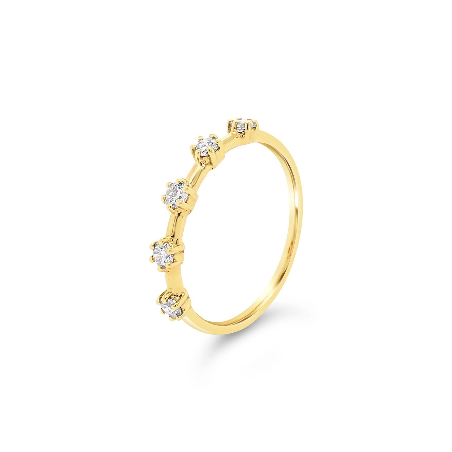 Five-Stone Spaced Diamond Ring