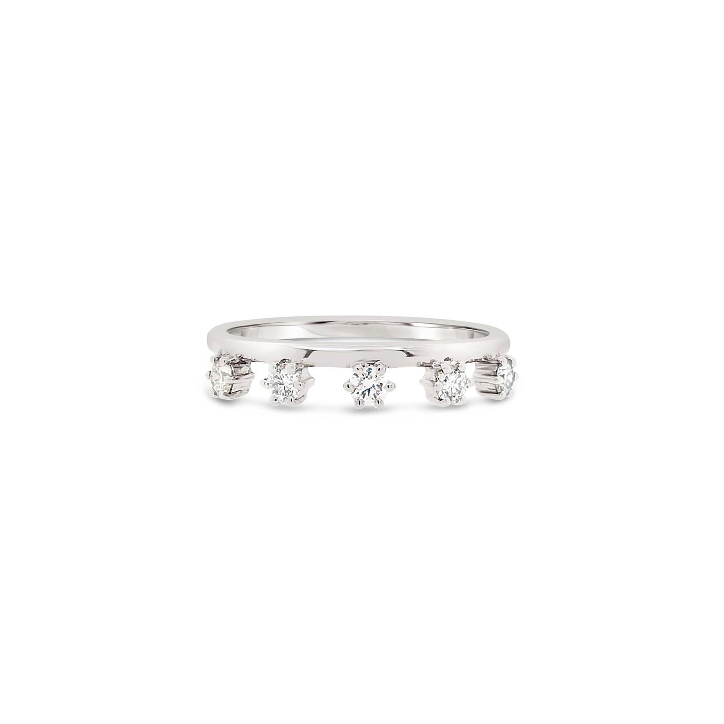 Five-Stone Spaced Diamond Ring - Offset