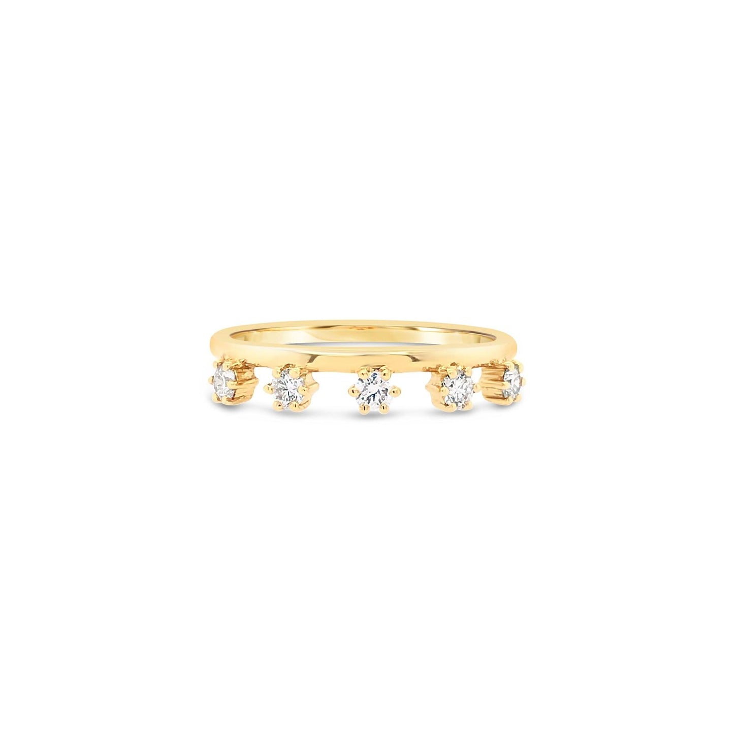 Five-Stone Spaced Diamond Ring - Offset