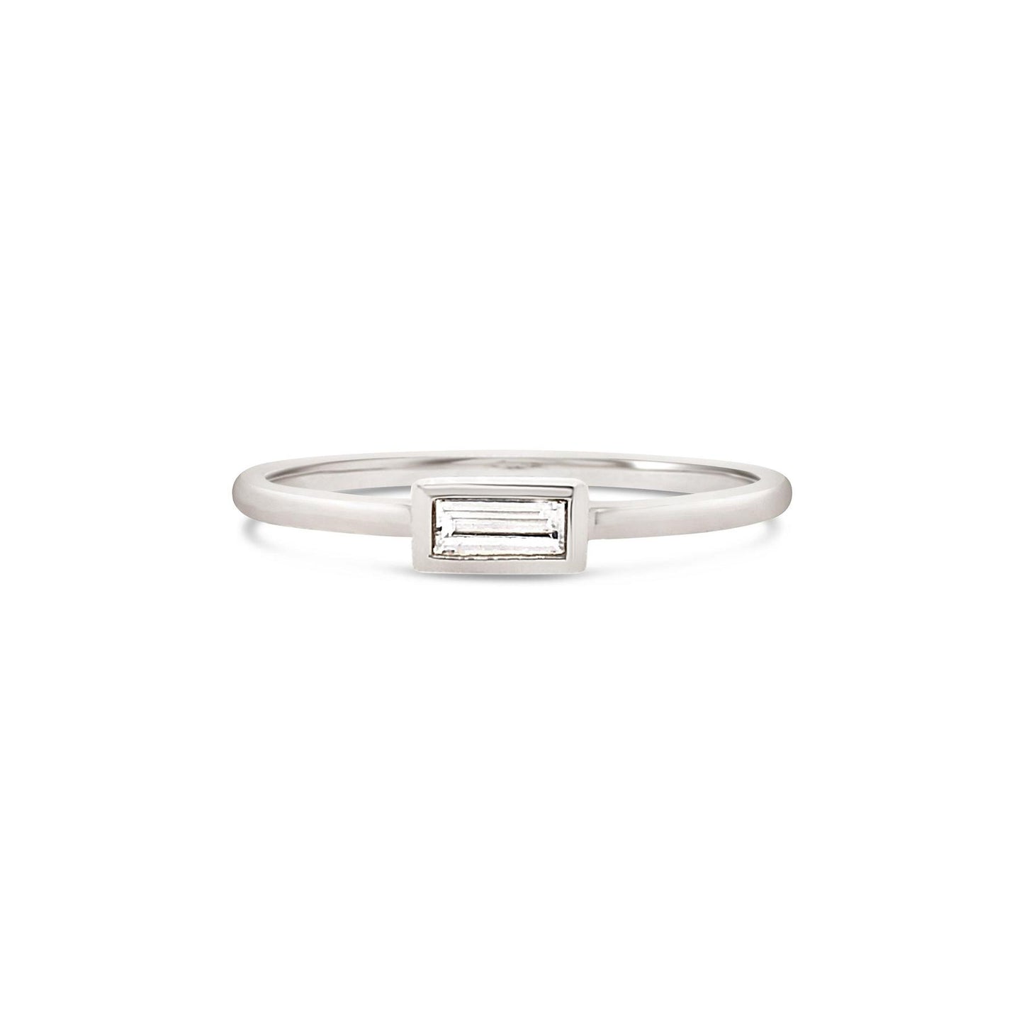Baguette Diamond Bezel Ring