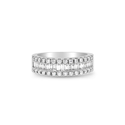 Round and Baguette Diamond Ring