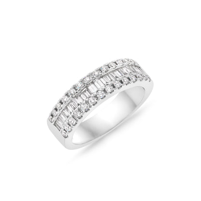 Round and Baguette Diamond Ring