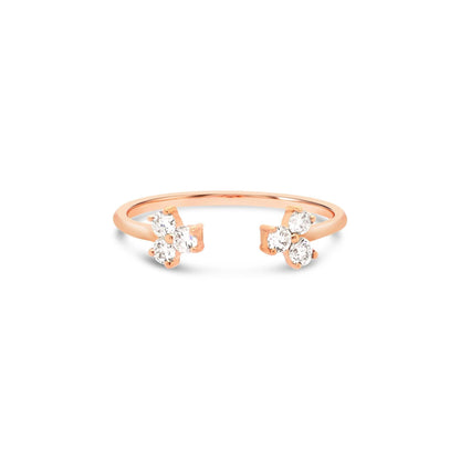 Open Cuff Trio Diamond Ring