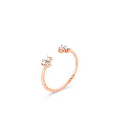 Open Cuff Trio Diamond Ring