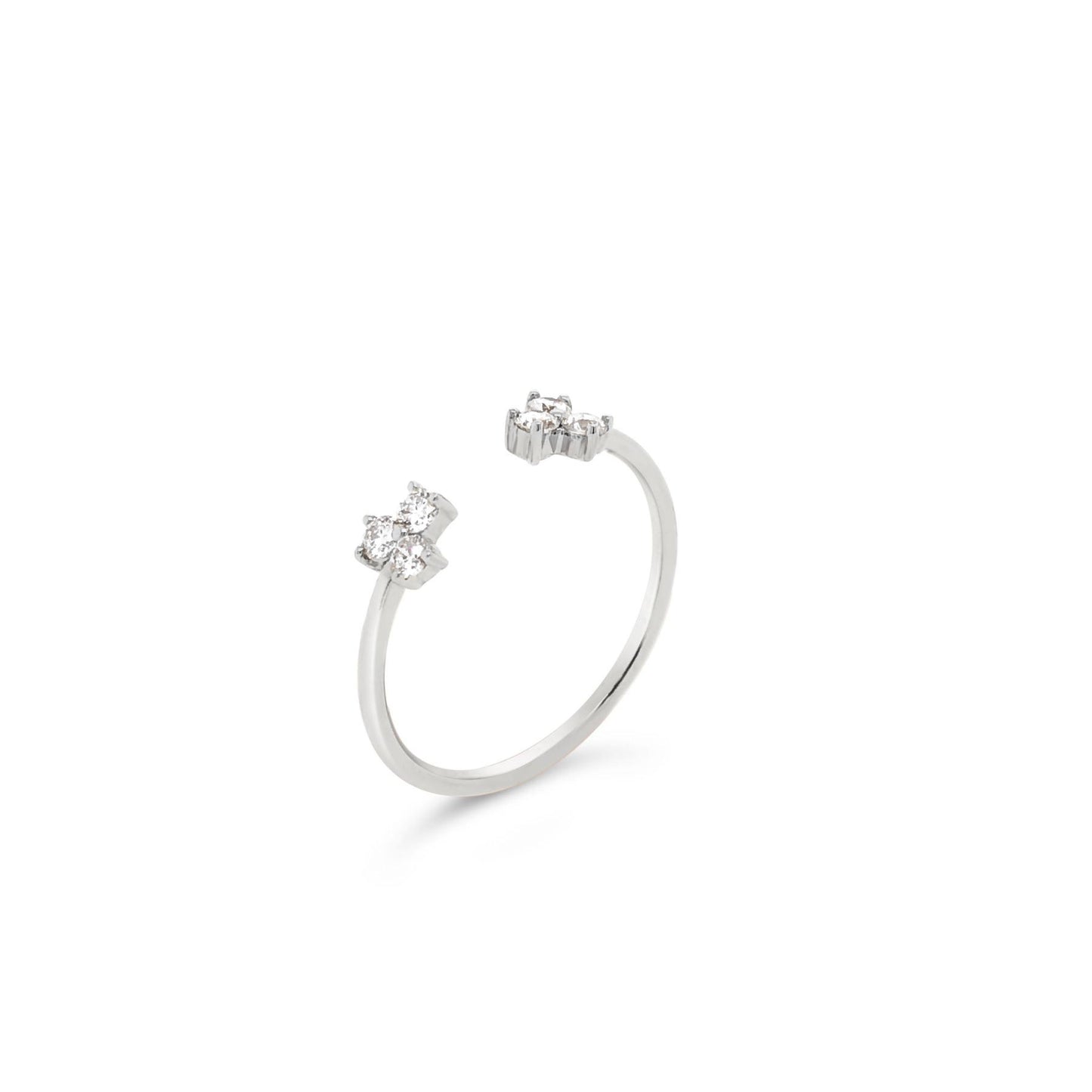 Open Cuff Trio Diamond Ring