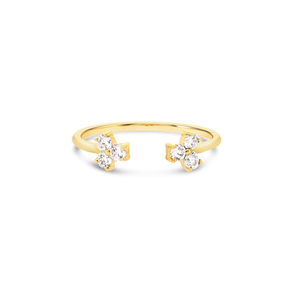 Open Cuff Trio Diamond Ring