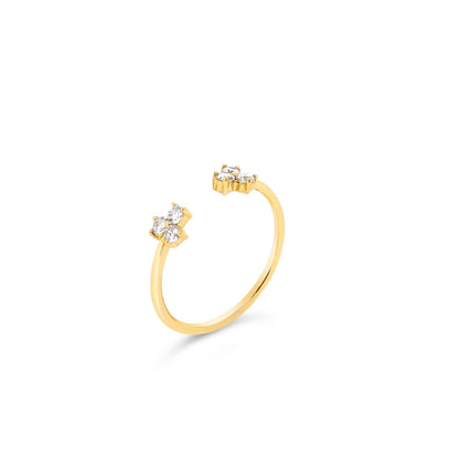 Open Cuff Trio Diamond Ring