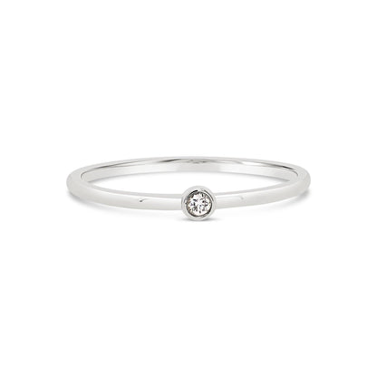 Tiny Diamond Bezel Ring