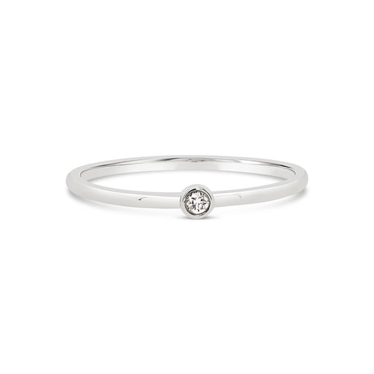 Tiny Diamond Bezel Ring