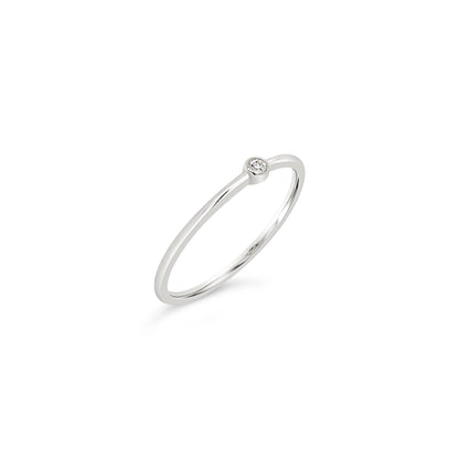 Tiny Diamond Bezel Ring