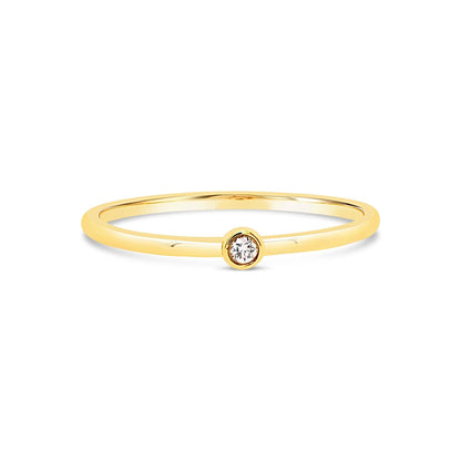 Tiny Diamond Bezel Ring