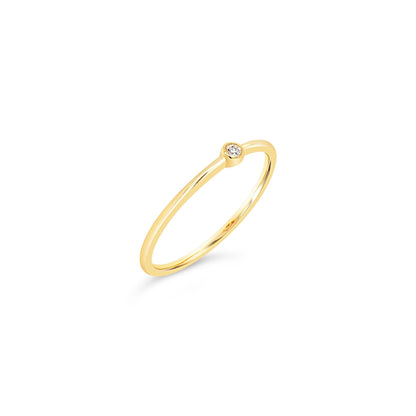 Tiny Diamond Bezel Ring