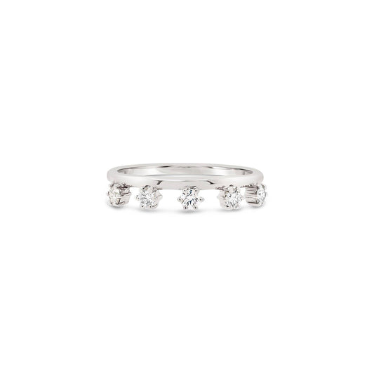 Five-Stone Spaced Diamond Ring - Offset
