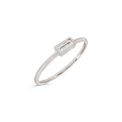 Baguette Diamond Bezel Ring