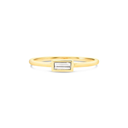 Baguette Diamond Bezel Ring
