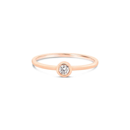 Round Diamond Bezel Ring