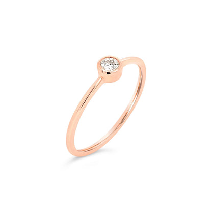 Round Diamond Bezel Ring