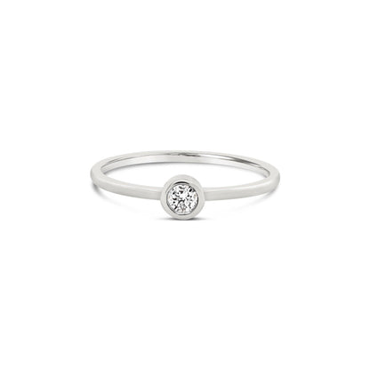 Round Diamond Bezel Ring