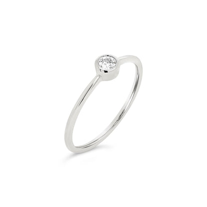 Round Diamond Bezel Ring