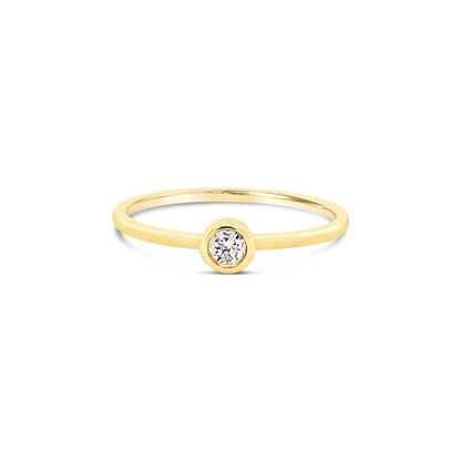 Round Diamond Bezel Ring