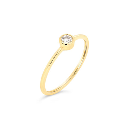 Round Diamond Bezel Ring
